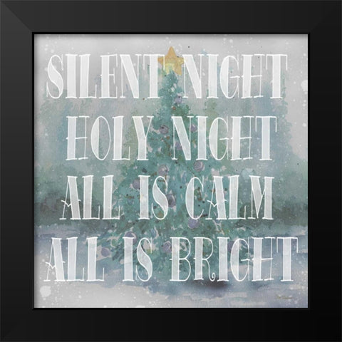 Silent Night Black Modern Wood Framed Art Print by Robinson, Carol