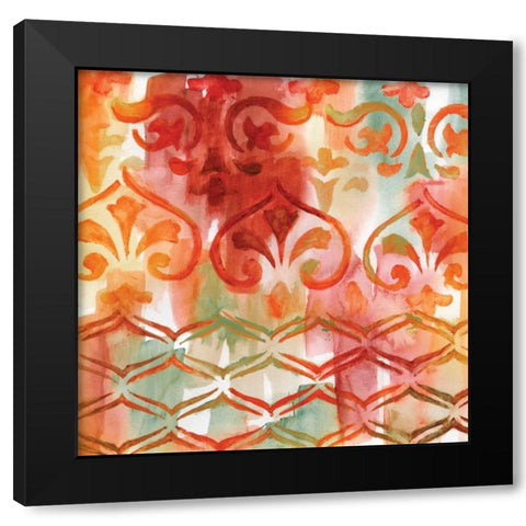 Summer Crush Pattern I Black Modern Wood Framed Art Print by Nan