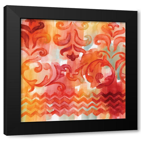 Summer Crush Pattern III Black Modern Wood Framed Art Print with Double Matting by Nan