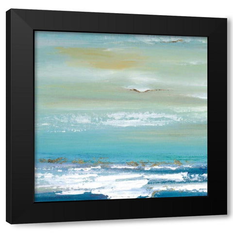 Distant Horizon Detail Black Modern Wood Framed Art Print with Double Matting by Tava Studios