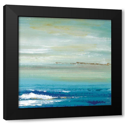 Distant Horizon Detail Black Modern Wood Framed Art Print with Double Matting by Tava Studios