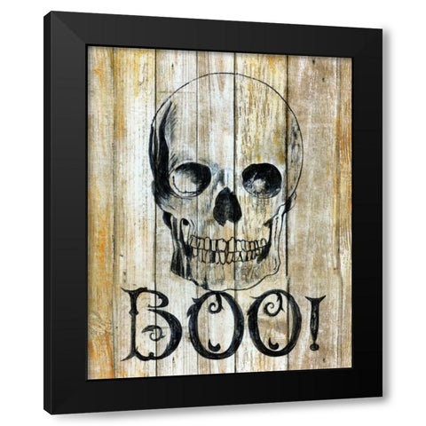 Boo! Black Modern Wood Framed Art Print with Double Matting by Tava, Janet