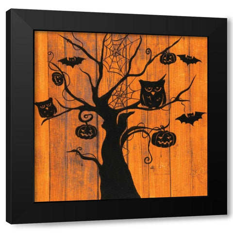 Night Owls Black Modern Wood Framed Art Print with Double Matting by Tava, Janet