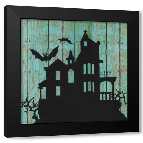 Haunted House Black Modern Wood Framed Art Print by Tava, Janet