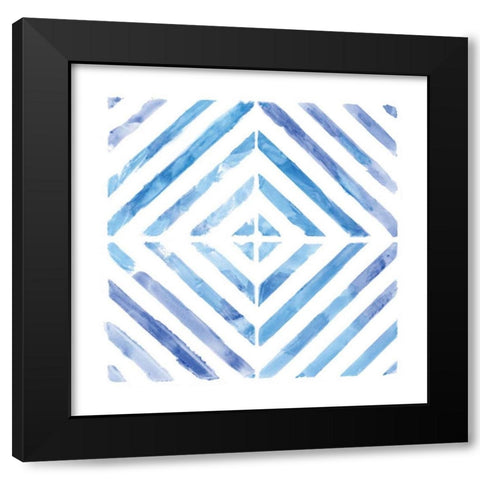 Linear Kaleidoscope II Black Modern Wood Framed Art Print by Nan