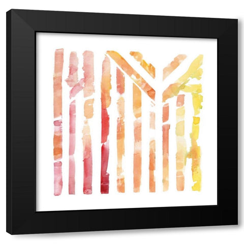 Linear Kaleidoscope IV Black Modern Wood Framed Art Print with Double Matting by Nan