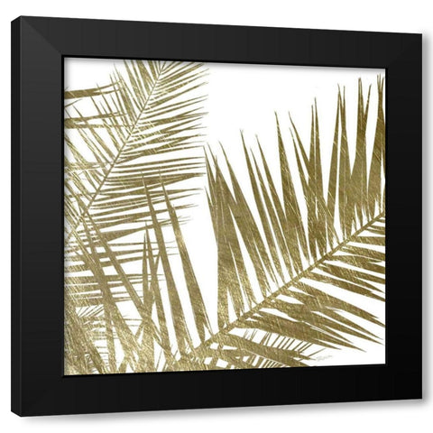 Golden Frond I Black Modern Wood Framed Art Print with Double Matting by Craven, Katrina