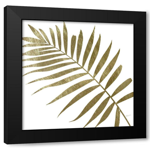 Golden Frond II Black Modern Wood Framed Art Print by Craven, Katrina