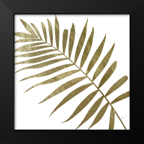 Golden Frond II Black Modern Wood Framed Art Print by Craven, Katrina