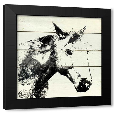 Barn Shadow Black Modern Wood Framed Art Print by Robinson, Carol