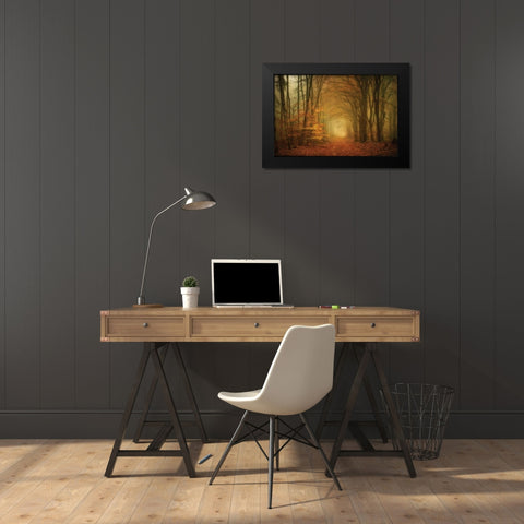 Early Light Black Modern Wood Framed Art Print by Van de Goor, Lars