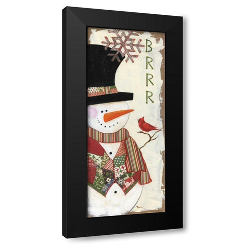 Brrrr Black Modern Wood Framed Art Print with Double Matting by Tava Studios