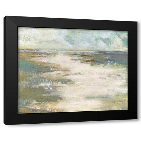 Misty Coast Black Modern Wood Framed Art Print with Double Matting by Tava Studios