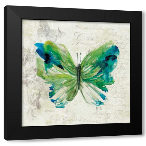Butterfly Sketch I Black Modern Wood Framed Art Print by Robinson, Carol