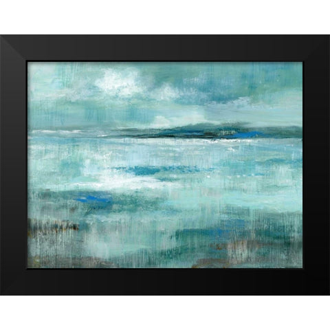 Isle View Black Modern Wood Framed Art Print by Nan