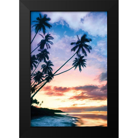 Molokai Palms At Black Modern Wood Framed Art Print by Delimont, Danita