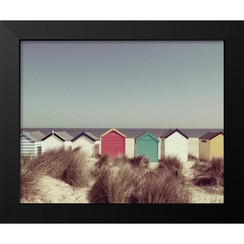 Coastal Cottages Black Modern Wood Framed Art Print by Delimont, Danita