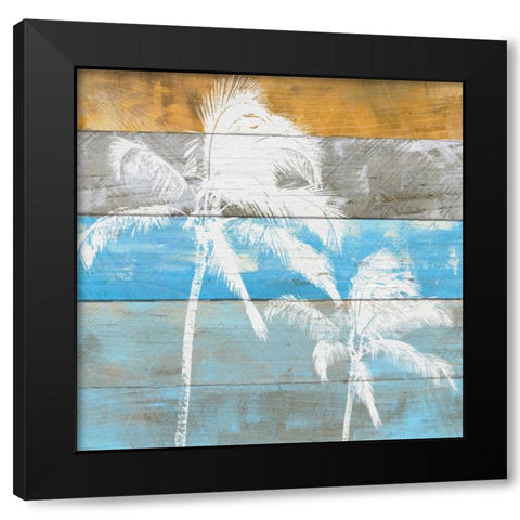 Woodgrain Palms Black Modern Wood Framed Art Print by Craven, Katrina