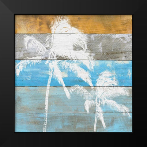 Woodgrain Palms Black Modern Wood Framed Art Print by Craven, Katrina