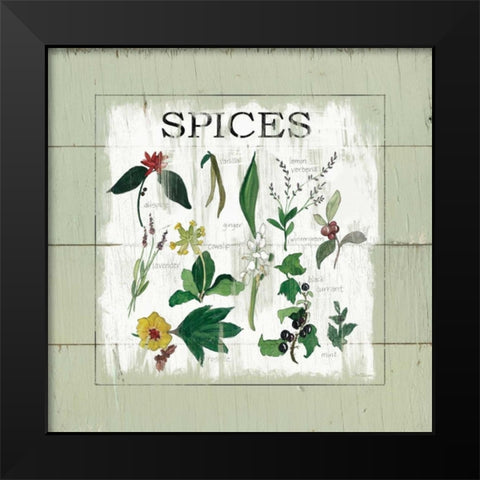 Shiplap Spices Black Modern Wood Framed Art Print by Robinson, Carol