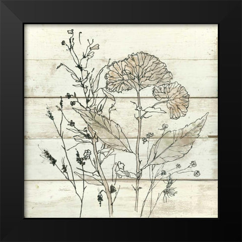 Dried Flower Study Black Modern Wood Framed Art Print by Robinson, Carol
