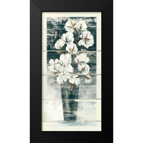 Country Cotton Black Modern Wood Framed Art Print by Robinson, Carol