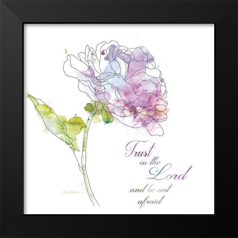 Scripture Bloom III Black Modern Wood Framed Art Print by Robinson, Carol