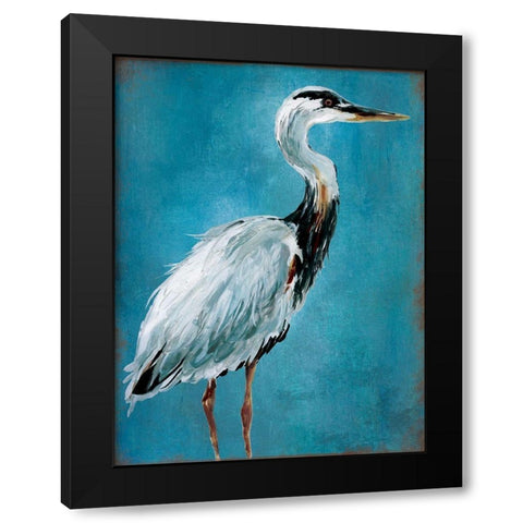 Great Blue Heron I Black Modern Wood Framed Art Print by Robinson, Carol