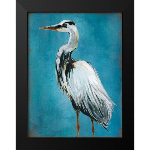 Great Blue Heron Black Modern Wood Framed Art Print by Robinson, Carol