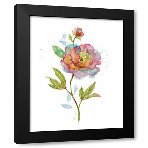 Summer Spritzer Black Modern Wood Framed Art Print with Double Matting by Nan