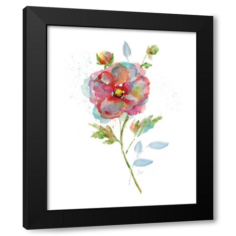 Garden Shandy Black Modern Wood Framed Art Print by Nan