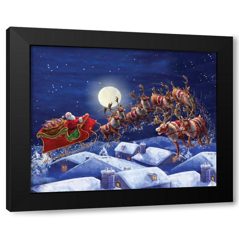 Rooftop Ride Black Modern Wood Framed Art Print with Double Matting by Corti, Marcello
