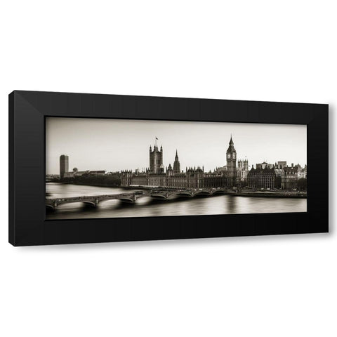 City In Motion Black Modern Wood Framed Art Print with Double Matting by Delimont, Danita