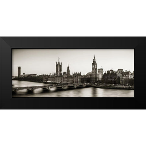 City In Motion Black Modern Wood Framed Art Print by Delimont, Danita