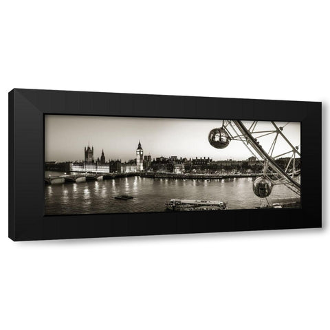 Eyes Over Thames Black Modern Wood Framed Art Print with Double Matting by Delimont, Danita