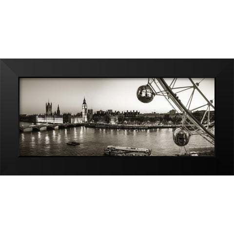Eyes Over Thames Black Modern Wood Framed Art Print by Delimont, Danita