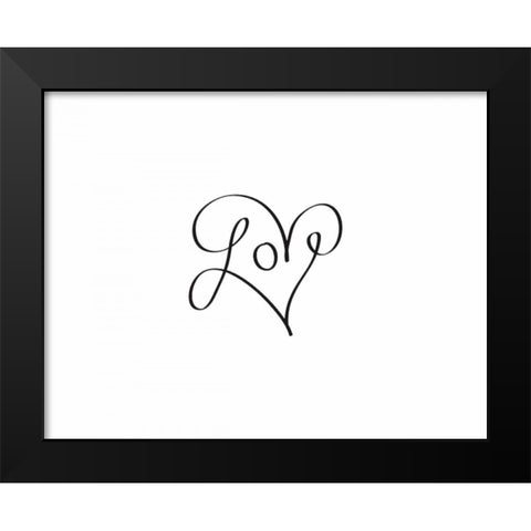 Love Always II Black Modern Wood Framed Art Print by CAD Designs