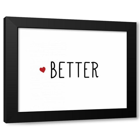Better Together I Black Modern Wood Framed Art Print with Double Matting by CAD Designs