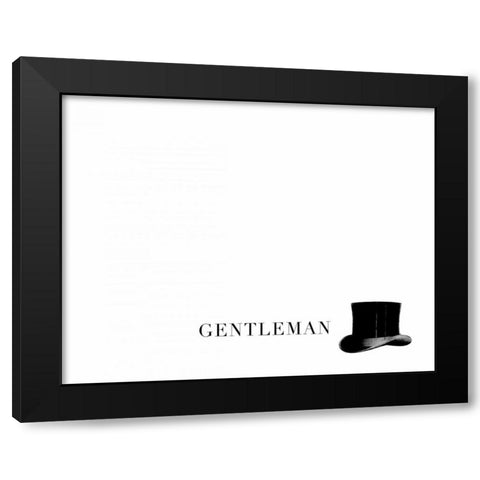 Gentleman And Lady Black Modern Wood Framed Art Print with Double Matting by CAD Designs