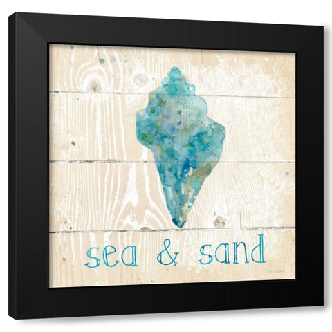 Sea And Sand Black Modern Wood Framed Art Print with Double Matting by Robinson, Carol