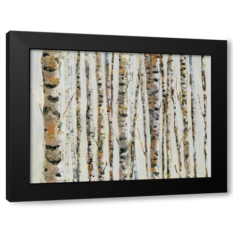 Sparkle Birch Black Modern Wood Framed Art Print with Double Matting by Craven, Katrina