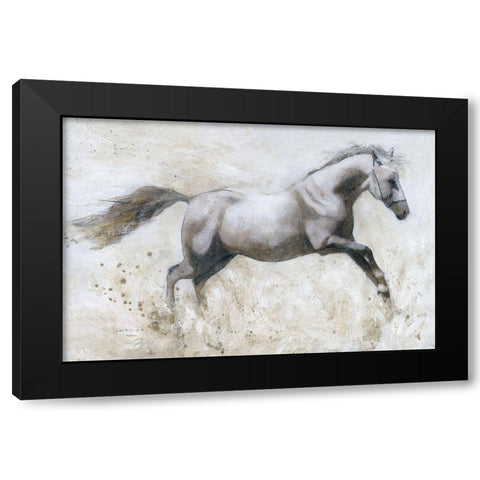 Gallop Black Modern Wood Framed Art Print with Double Matting by Robinson, Carol