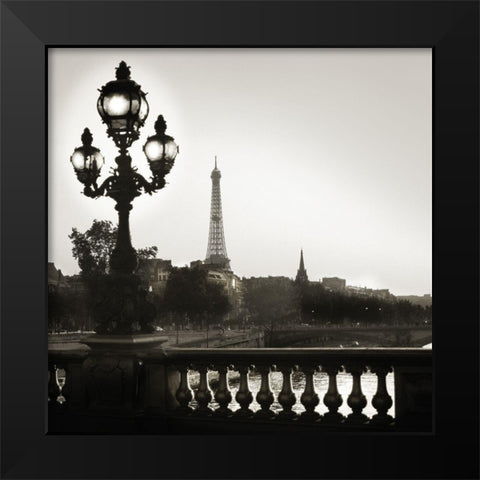 Parisian Evening Black Modern Wood Framed Art Print by Delimont, Danita