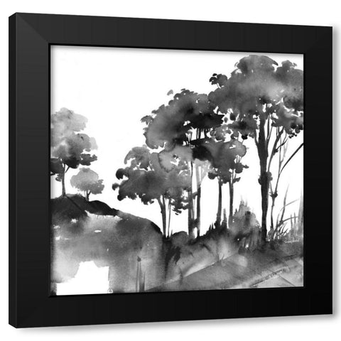 Colbalt Savannah Black Modern Wood Framed Art Print with Double Matting by Troise Heidel, Theresa