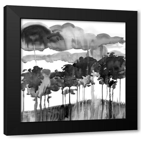 Cerulean Sky Black Modern Wood Framed Art Print with Double Matting by Troise Heidel, Theresa