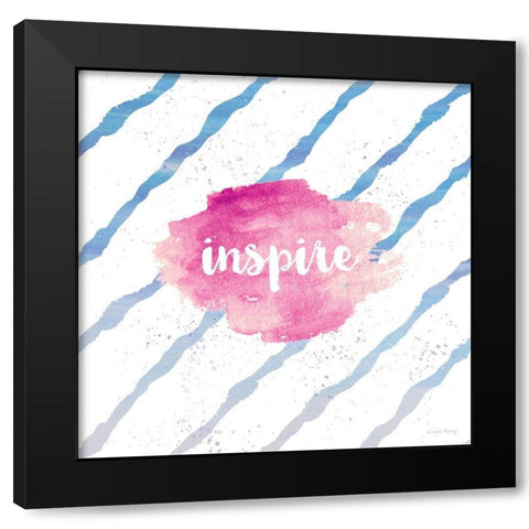Inspire Black Modern Wood Framed Art Print with Double Matting by Murray, Amanda