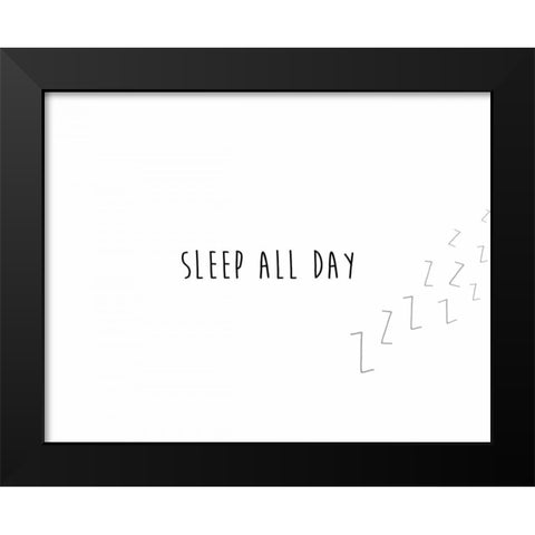 Dance All Night I Black Modern Wood Framed Art Print by CAD Designs