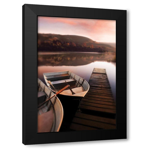 Lee- Rowboats at Black Modern Wood Framed Art Print with Double Matting by Delimont, Danita