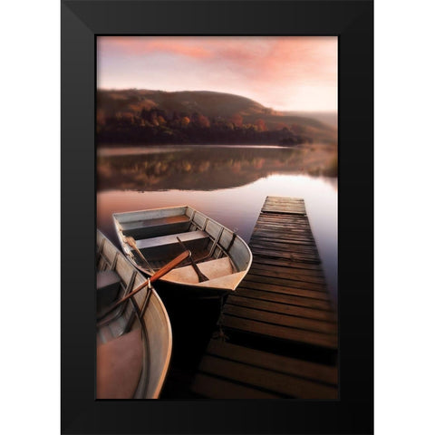 Lee- Rowboats at Black Modern Wood Framed Art Print by Delimont, Danita