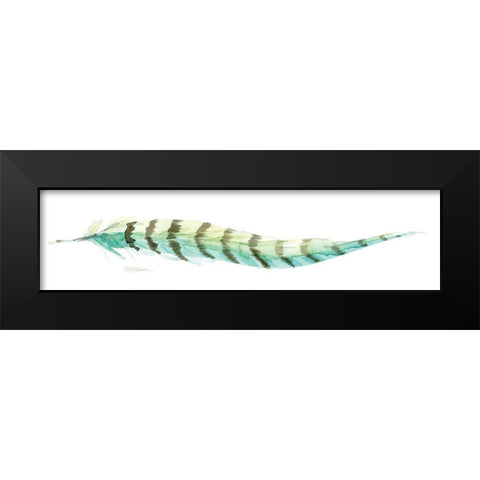 Tail Feather II Black Modern Wood Framed Art Print by Robinson, Carol